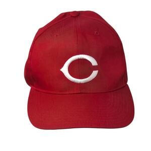 Vintage Cincinnati Reds Plain Logo Red Snapback Hat Twins Enterprise